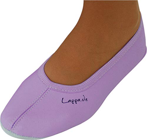 Lappade Ledersohle lila Gymnastikschuhe, Schläppchen, Turnschläppchen (Art. 202 Gr. 22 EU) von Lappade