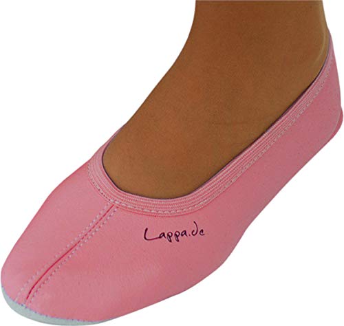 Lappade Ledersohle rosa Gymnastikschuhe, Schläppchen, Turnschläppchen (Art. 205 Gr. 27 EU) von Lappade