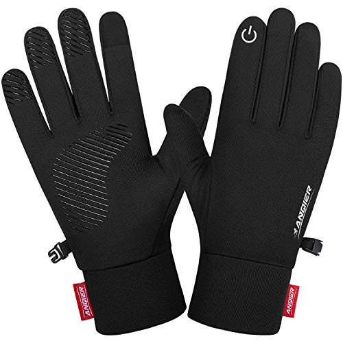 Lapulas Handschuhe Herren Damen Laufhandschuhe Dünn Touchscreen Sporthandschuhe Fahrradhandschuhe Warme rutschfest Winddichte Gloves für Fahrrad Laufen Radfahren Wandern Trekking von Lapulas