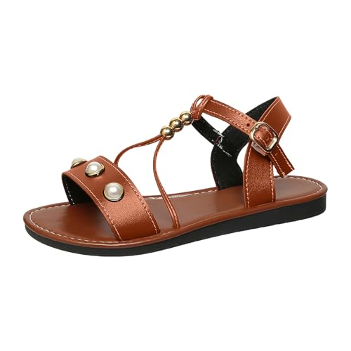Laquieio Trekking-Sandalen für Damen, für Wasser, Plantar Slides für Damen, orthopädische Flip-Flops, rutschfest, weiches Futter, modernes Design, braun, 42 EU Laquieio Trekking-Sandalen für Damen, für Wasser, Plantar Slides für Damen, orthopädische Flip-Flops, rutschfest, weiches Futter, modernes Design, braun, 42 EU von Laquieio