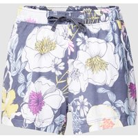 LASCANA Pyjama-Shorts mit Allover-Muster Modell 'Cozy Dreams' in Blau, Größe 32-34 von Lascana