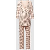 LASCANA Umstands-Pyjama mit 3/4-Arm und Stillfunktion in Beige, Größe 40-42 von Lascana
