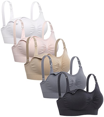 Lataly Damen Still-BH, drahtlos, Still-BH, Schwangerschafts-Bralette, 5 Stück, 5 Stück, small Lataly Damen Still-BH, drahtlos, Still-BH, Schwangerschafts-Bralette, 5 Stück, 5 Stück, small von Lataly