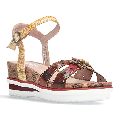 LAURA VITA Damen DICEZEO 31 Wedge Sandal, Marron, 38 EU von Laura Vita