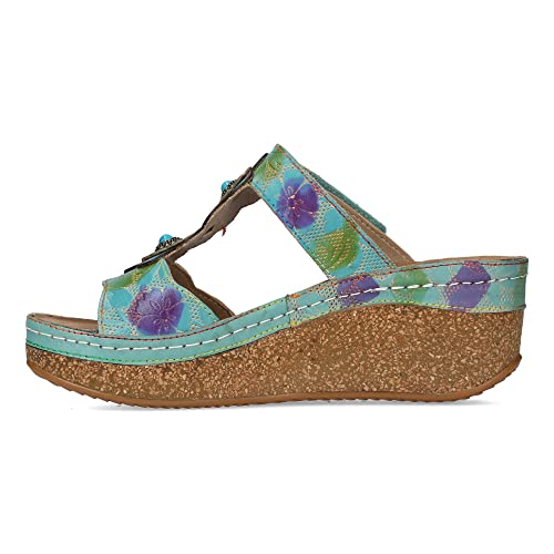 LAURA VITA Damen Dino 08 Mule, Turquoise, 42 EU von Laura Vita