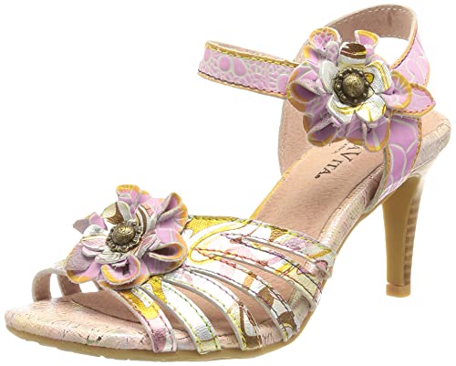 Laura Vita Damen FACNTASMEO 04 Peeptoe Sandalen, Pink (Rose Rose) von Laura Vita