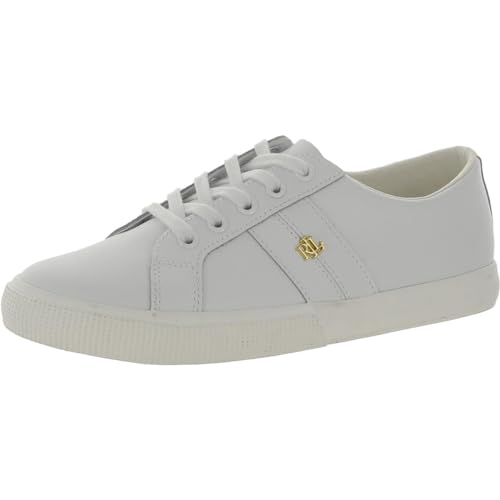 Lauren Ralph Lauren Janson II Action Leather Sneaker, Rl White, 40.5 EU von Lauren Ralph Lauren