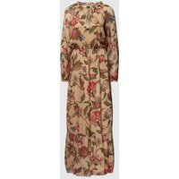 Lauren Ralph Lauren Maxikleid mit floralem Allover-Print Modell 'DEIRLEE' in Ecru, Größe 40 von Lauren Ralph Lauren