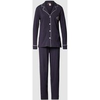 Lauren Ralph Lauren Pyjama aus Baumwoll-Modal-Mix in Marine, Größe L von Lauren Ralph Lauren