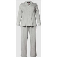 Lauren Ralph Lauren Pyjama mit Brand-Stitching in Mittelgrau, Größe 4XL von Lauren Ralph Lauren