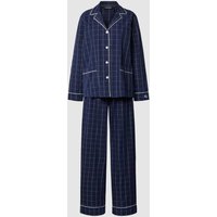 Lauren Ralph Lauren Pyjama mit Karomuster in Marine, Größe XL von Lauren Ralph Lauren