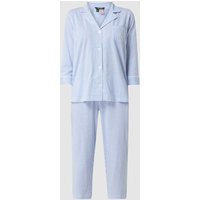 Lauren Ralph Lauren Pyjama mit Streifenmuster in Blau, Größe M von Lauren Ralph Lauren