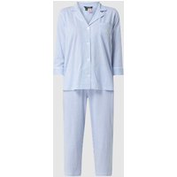 Lauren Ralph Lauren Pyjama mit Streifenmuster in Blau, Größe XL von Lauren Ralph Lauren
