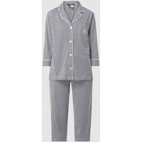 Lauren Ralph Lauren Pyjama mit Streifenmuster in Dunkelblau, Größe L von Lauren Ralph Lauren