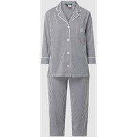 Lauren Ralph Lauren Pyjama mit Streifenmuster in Dunkelblau, Größe XL von Lauren Ralph Lauren