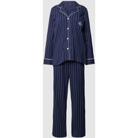 Lauren Ralph Lauren Pyjama mit Streifenmuster in Marine, Größe M von Lauren Ralph Lauren