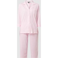 Lauren Ralph Lauren Pyjama mit Streifenmuster in Rosa, Größe M von Lauren Ralph Lauren