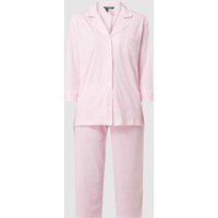 Lauren Ralph Lauren Pyjama mit Streifenmuster in Rosa, Größe XL von Lauren Ralph Lauren