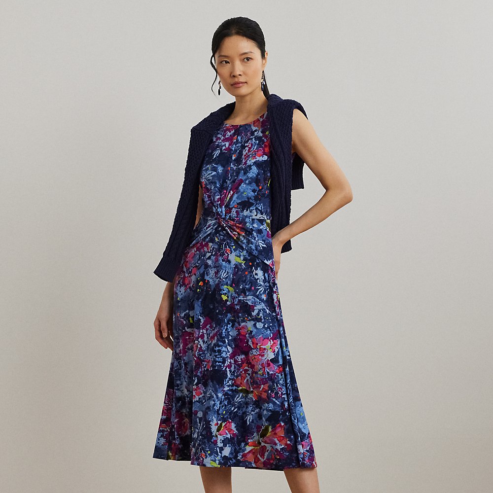 Bedrucktes Jerseykleid mit Twist-Detail Bedrucktes Jerseykleid mit Twist-Detail von Lauren
