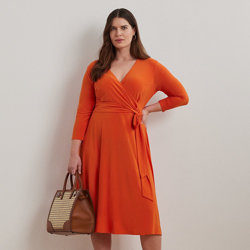 Plus Größen - Jerseykleid mit V-Ausschnitt Plus Größen - Jerseykleid mit V-Ausschnitt von Lauren