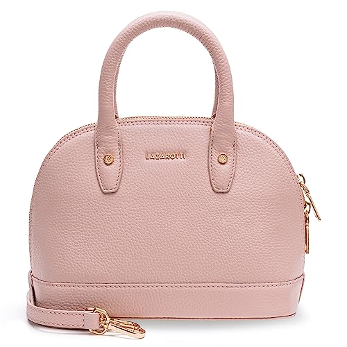 Lazarotti Bologna Leder Handtasche Damen | mit Henkel & abnehmbaren Tragegurt | mittelgroße Henkeltasche 24 cm von Lazarotti