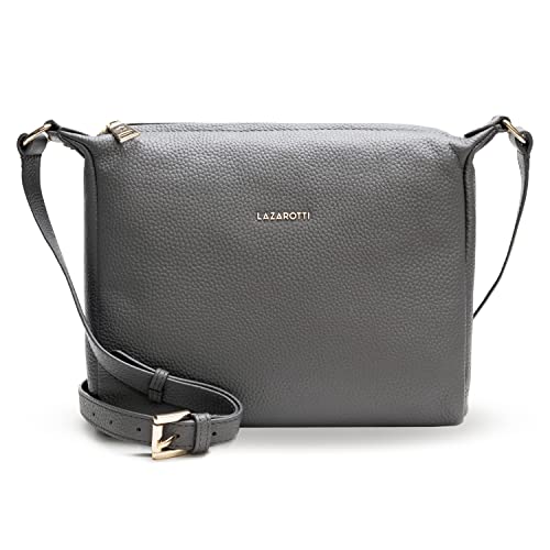 Lazarotti Bologna Leder Umhängetasche Damen | verstellbarer Schultergurt | große Crossbody Bag | Schultertasche 25 cm von Lazarotti