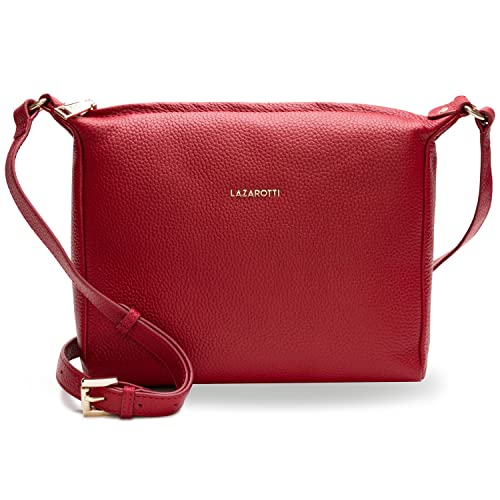 Lazarotti Bologna Leder Umhängetasche Damen | verstellbarer Schultergurt | große Crossbody Bag | Schultertasche 25 cm von Lazarotti