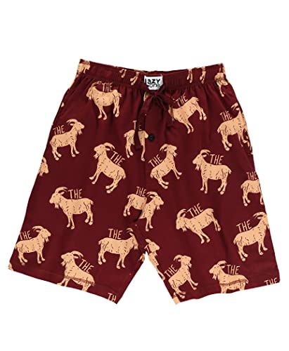 Lazy One Pyjama-Shorts für Herren, Pyjamahose, Nachtwäsche, Ziege, Mittel von Lazy One