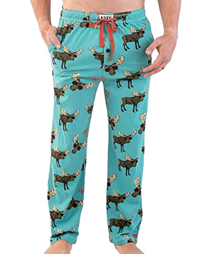 Lazy One Pyjamahose für Herren Herren Separate Hose Loungehose Lustig Humorvoll, Don't Moose Pyjamahose, Small von Lazy One