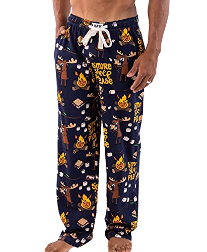 Lazy One Pyjamahose mit Tiermotiv für Herren, separate Hose, Lounge-Hose, Smore Sleep Herren-Pyjamahose, Dunkelblau, Medium von Lazy One