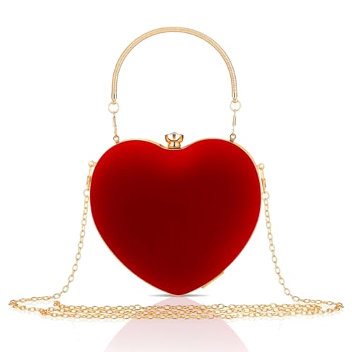 Lbvzxkad Velours Herzförmige Handtasche Clutch Abendtasche mit Strass-Schultertasche für Valentinstag, Party und Abschlussball. Einfach zu Benutzen, Feine Verarbeitung. Lbvzxkad Velours Herzförmige Handtasche Clutch Abendtasche mit Strass-Schultertasche für Valentinstag, Party und Abschlussball. Einfach zu Benutzen, Feine Verarbeitung. von Lbvzxkad