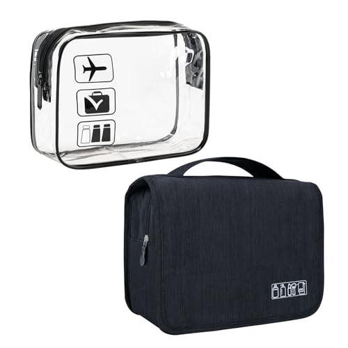 Lcsmaokin Kulturbeutel mit großer Kapazität, Reisetasche mit Haken zum Aufhängen, für Damen und Herren, wasserdichte Reise-Kosmetiktasche, Badezimmer-Aufbewahrungstasche für Pinsel-Set, Shampoo, Lcsmaokin Kulturbeutel mit großer Kapazität, Reisetasche mit Haken zum Aufhängen, für Damen und Herren, wasserdichte Reise-Kosmetiktasche, Badezimmer-Aufbewahrungstasche für Pinsel-Set, Shampoo, von Lcsmaokin