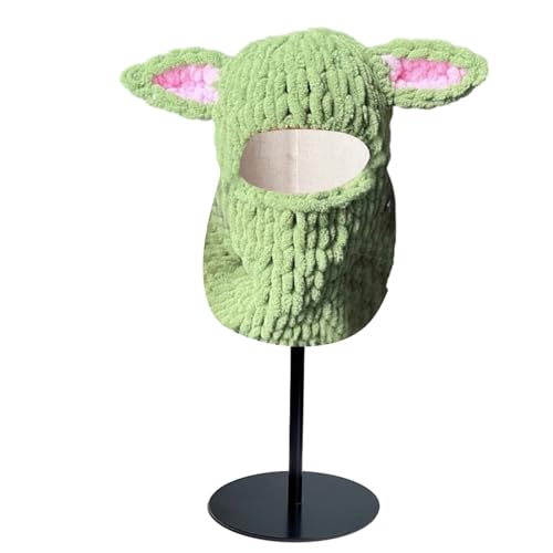 Ldabrye Dicke Sturmhaube für Erwachsene, Outdoor, winddicht, handgefertigt, Nackenschutz, Hut für Damen, Elfengrün, Einheitsgröße Ldabrye Dicke Sturmhaube für Erwachsene, Outdoor, winddicht, handgefertigt, Nackenschutz, Hut für Damen, Elfengrün, Einheitsgröße von Ldabrye