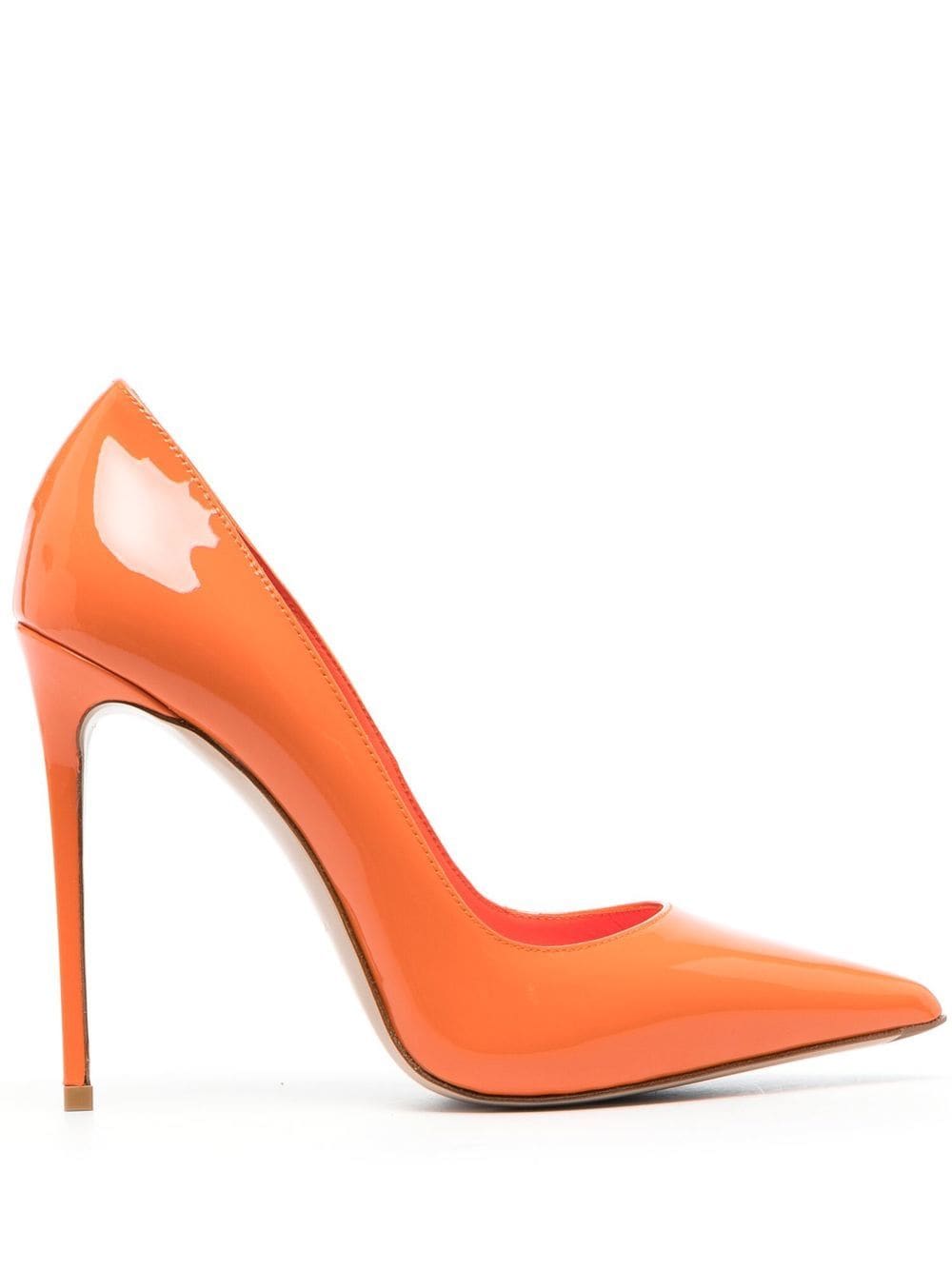 Le Silla Eva Pumps aus Lackleder 120mm - Orange von Le Silla