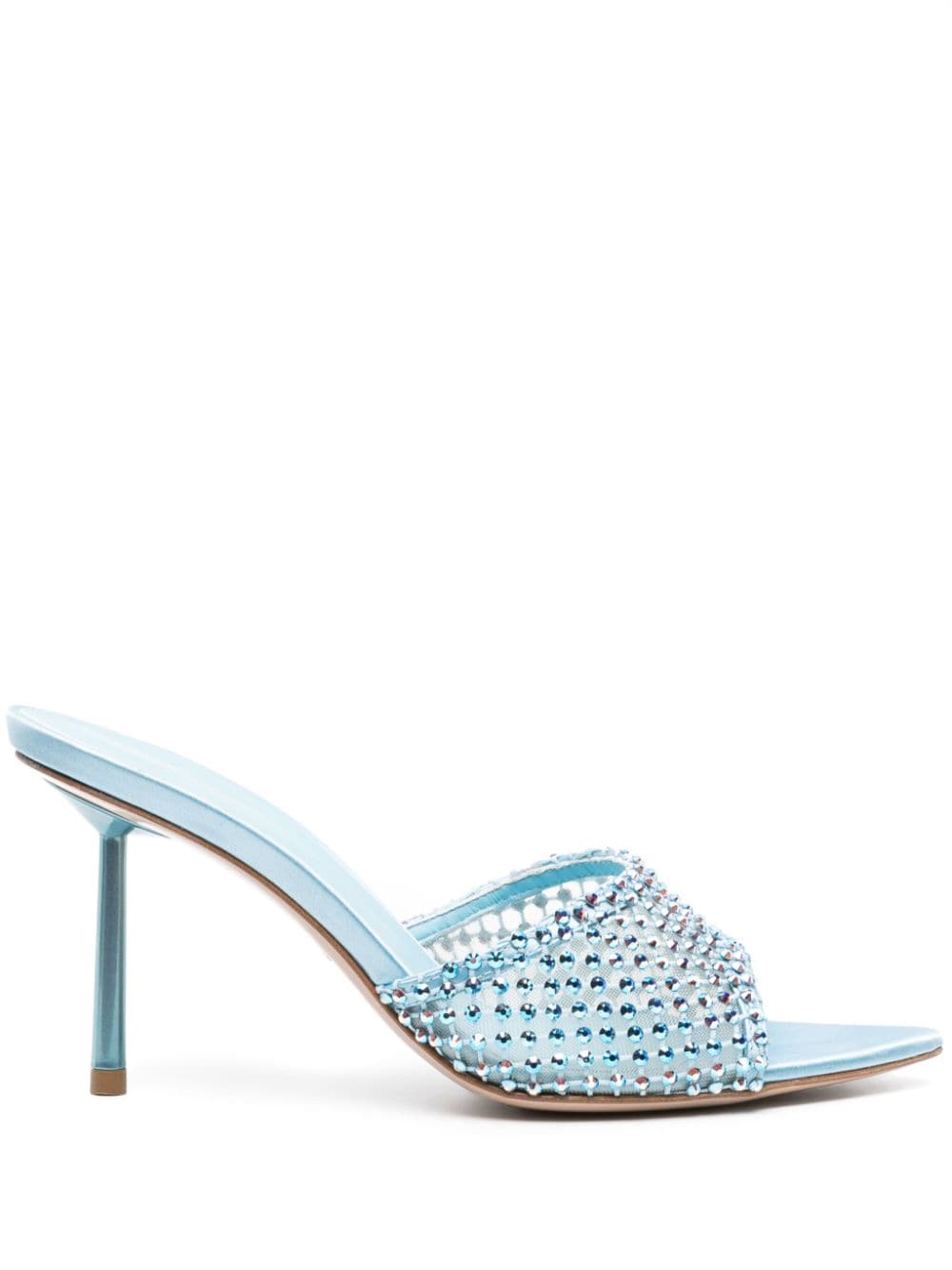 Le Silla Gilda Mules mit Strass 100mm - Blau von Le Silla