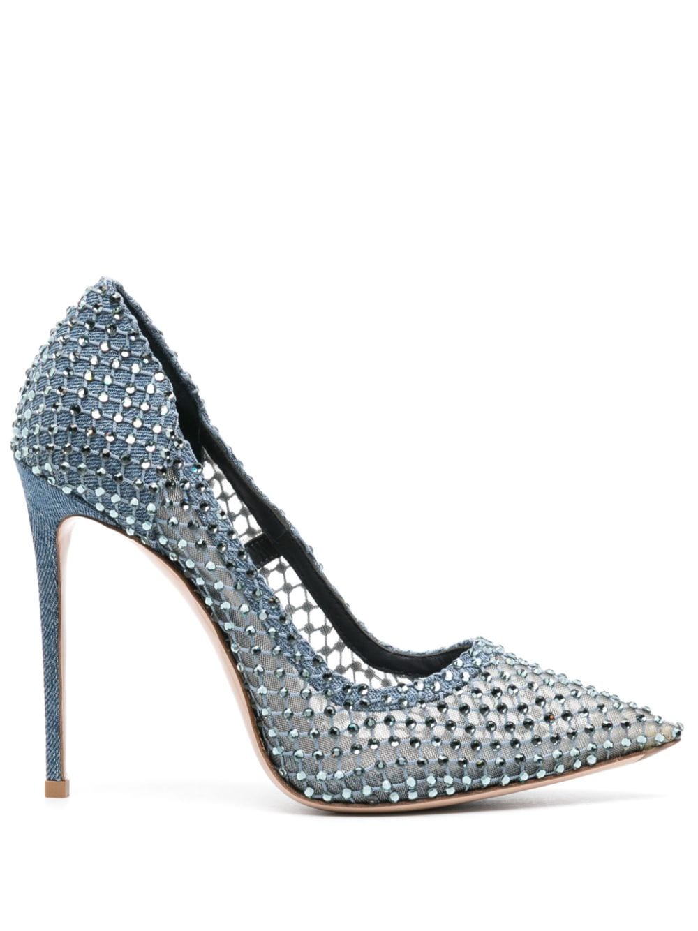 Le Silla Gilda Pumps mit Kristallen 115mm - Blau von Le Silla