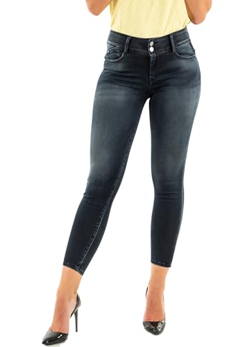 Gush Ultra Pulp Slim 7/8. Jeans blau-schwarz Nr. 1, blau, 27W von Le Temps des Cerises