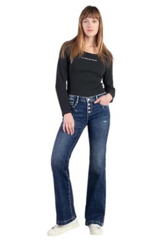 Le Temps des Cerises Foch Flare Destroy Jeans Blau Nr. 2, blau, 28W von Le Temps des Cerises