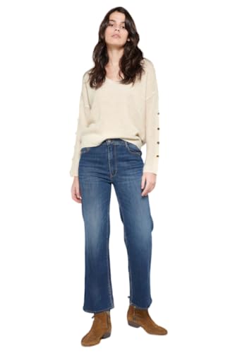 Le Temps des Cerises Pulp Straight Jeans, hohe Taille, 7/8, Blau, Nr. 2, blau, 28W von Le Temps des Cerises