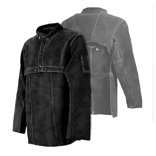 LeaSeek Leder Schweißjacke, Flammbeständige Hochleistungs-Split Rindsleder Leder Offene Zurück Schweißer Jacke für Männer & Frauen LeaSeek Leder Schweißjacke, Flammbeständige Hochleistungs-Split Rindsleder Leder Offene Zurück Schweißer Jacke für Männer & Frauen von LeaSeek