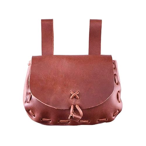 Vintage Taille Tasche Mittelalter Renaissance Stil Cosplay Prop Wasserdicht Kunstleder Frauen Gürtel Tasche Fanny Pack Mode, braun, Einheitsgröße von Leadrop