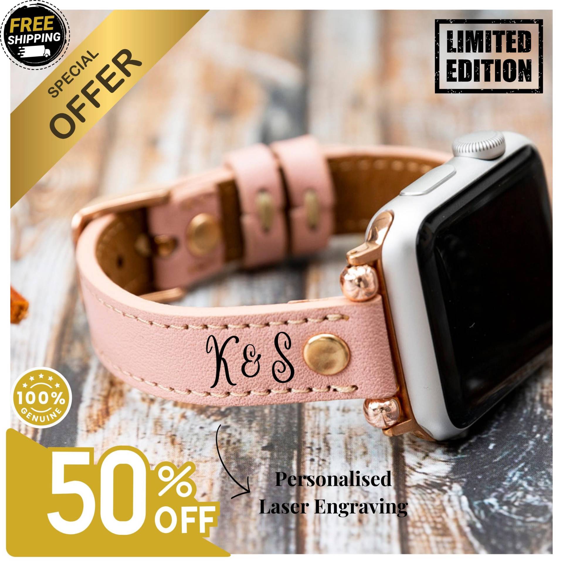 Apple Watch Band For Series 10/Ultra/Se/9-1 Custom Christmas Gift Men Women Bracelet Personalised Genuine Leather Weichnachtsgeschenk Apple Watch Band For Series 10/Ultra/Se/9-1 Custom Christmas Gift Men Women Bracelet Personalised Genuine Leather Weichnachtsgeschenk von LeatherBagOne
