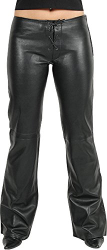 Lederhose Damen lang| Lederhose Jeans 501 schwarz mit Reissverschluss- Motorrad Lederjeans- Fuente Moderne Lederhose (DE/NL/SE/PL, Numerisch, 31, Regular, Regular, Schwarz) von Lederprofi