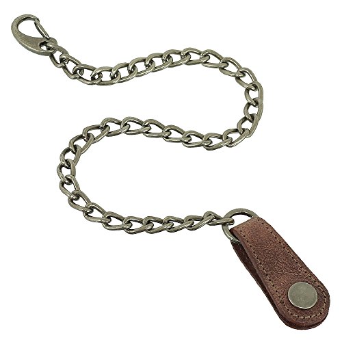 Sicherheitskette Bikerkette stabile Gliederkette inkl. Lederschlaufe mit Druckknopf 45 cm Kette für z.B. Kellnerbörsen Bikerbörsen Schlüssel etc. Farbe Braun Sicherheitskette Bikerkette stabile Gliederkette inkl. Lederschlaufe mit Druckknopf 45 cm Kette für z.B. Kellnerbörsen Bikerbörsen Schlüssel etc. Farbe Braun von Ledershop24