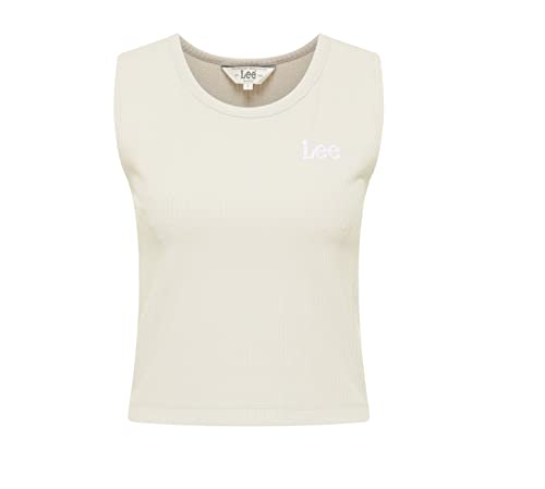 Lee Damen Cropped Crew Tank T Shirt, Beige, L EU von Lee