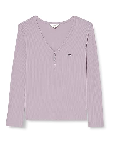 Lee Damen Henley Shirt, Lila, S EU von Lee