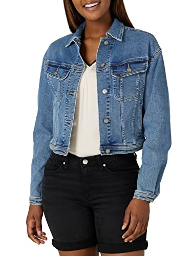 Lee Damen Legendäre Cropped Jeansjacke, Watchet, Large von Lee