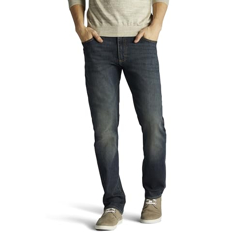 Lee Herren High Jeanbig a Afunil ada para Pernas Afuniladas Da Série Big Performanceللللول ا لل و بوووررا ا ل-Tall Performance Series Extreme Motion Straight Fit Tapered Leg Jeans, Maverick, 46W / 29L von Lee