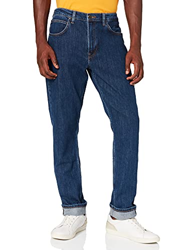 Lee Brooklyn Straight Herren Jeans, Dark Stonewash, 36W / 30L von Lee