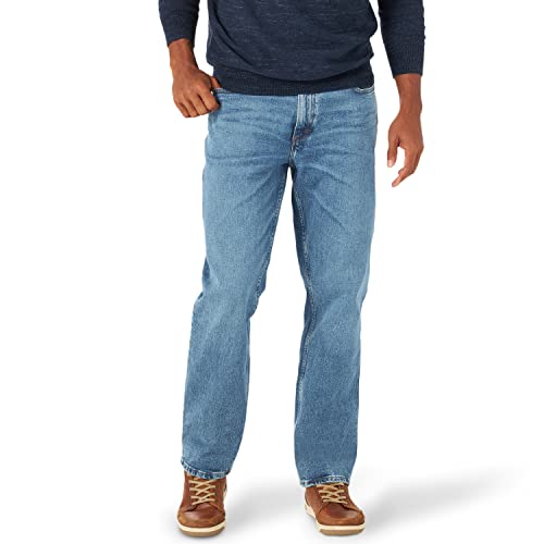 Lee Herren Legendäre Relaxed Straight Jeans, Echtes Blau, 42W / 29L von Lee